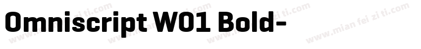 Omniscript W01 Bold字体转换